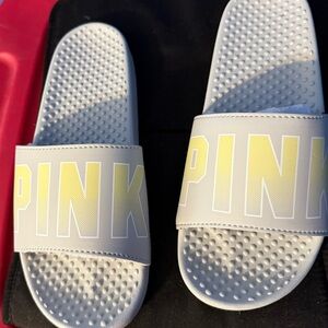 New PINK collection slides gray size 5-6 small